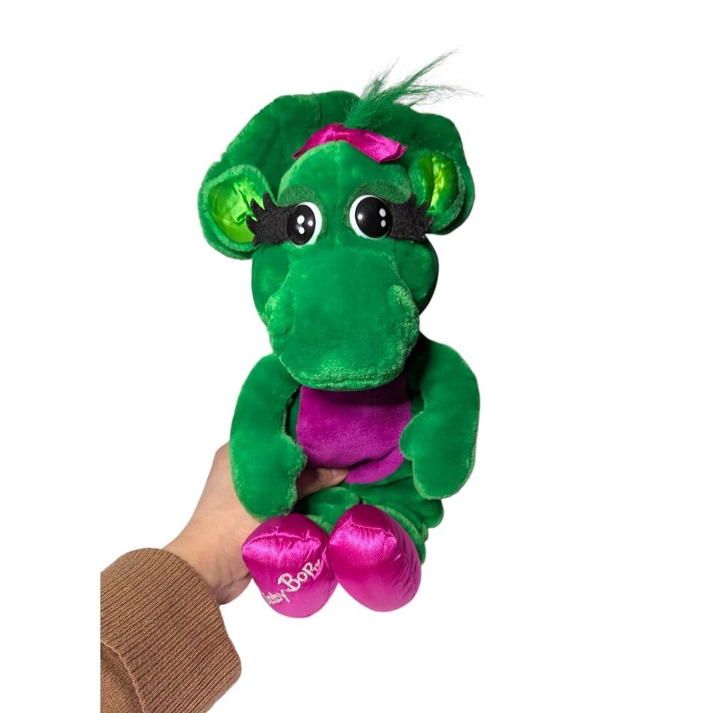 Vintage 1992 Lyons Group Barney Green Baby Bop Plush Stuffed Animal Soft Toy 14"